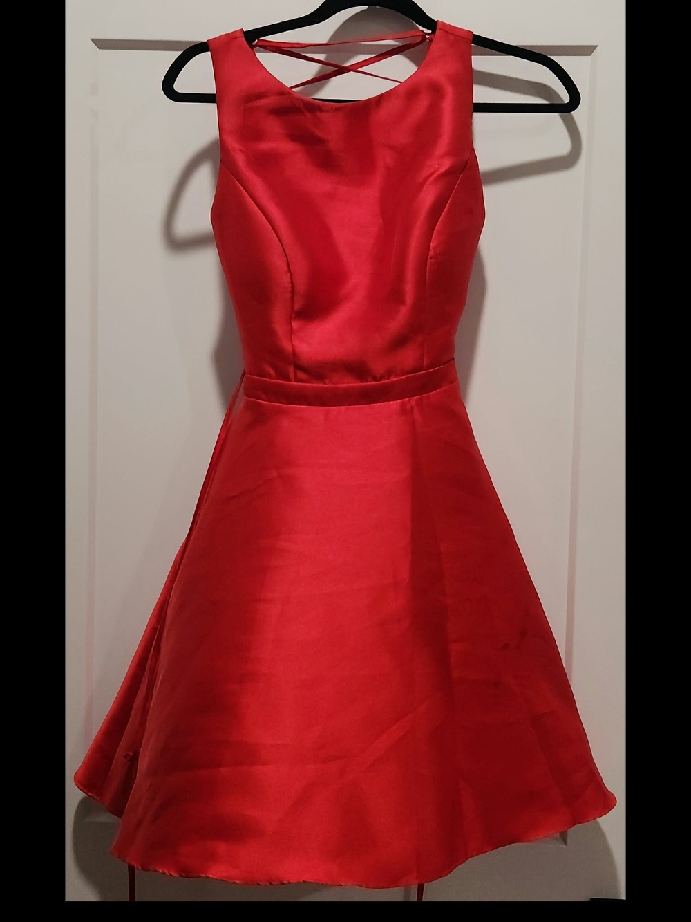 B. Darlin Bright Red Sleeveless Party Dress
